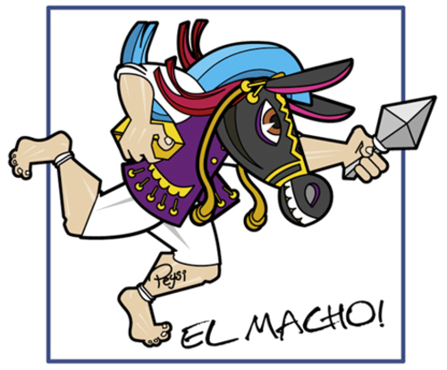 Cartoon: EL MACHO (medium) by ELPEYSI tagged macho,güegüense,nicaragua,raton,colonia