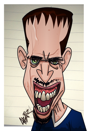 Cartoon: Ribery (medium) by ELPEYSI tagged franck,ribery,francia