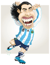 Cartoon: TEVEZ (small) by ELPEYSI tagged carlitos tevez elapache argentina albiceleste 11