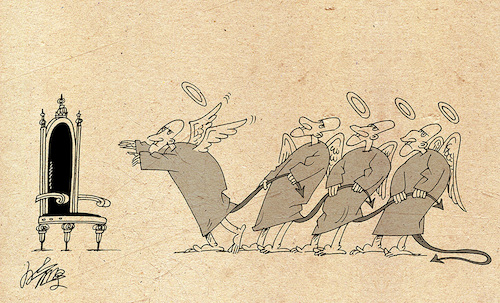 Cartoon: Untitle (medium) by yl628 tagged mutual,struggle,seize,scramble,for