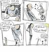 Cartoon: - (small) by Radikanu tagged chef,arbeitslos,wurm,clown,gesellschaft,karriere,ansehen,entertainment