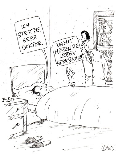 Cartoon: Akzeptanz (medium) by Christian BOB Born tagged sterben,leben,tod,ende,krankheit,klinik,visite,arzt,patient,akzeptanz,endlichkeit,ohjemine,sterben,leben,tod,ende,krankheit,klinik,visite,arzt,patient,akzeptanz,endlichkeit,ohjemine,gesunheit,krankenhaus