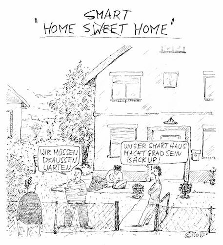 Cartoon: Home Smart Home (medium) by Christian BOB Born tagged smart,home,digital,back,up,schöne,neue,welt,sweet
