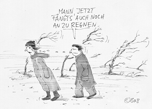 Cartoon: o.T. (medium) by Christian BOB Born tagged beziehung,partnerschaft,wind,wetter,trauer,sie,er,regen,tränen,beziehung,partnerschaft,wind,wetter,trauer,sie,er,regen,tränen