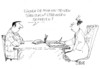 Cartoon: Nix leichter (small) by Christian BOB Born tagged arbeit,büro,schlaf,schlafen,angestellter,arzt,patient,schlafmittel
