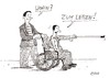 Cartoon: Orientierung (small) by Christian BOB Born tagged behinderung rollstuhl leben betreuung gesellschaft inklusion