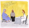 Cartoon: o.T. (small) by Christian BOB Born tagged ehe,partnerschaft,ärztin,patient,jucken,kratzen,genieren,nt