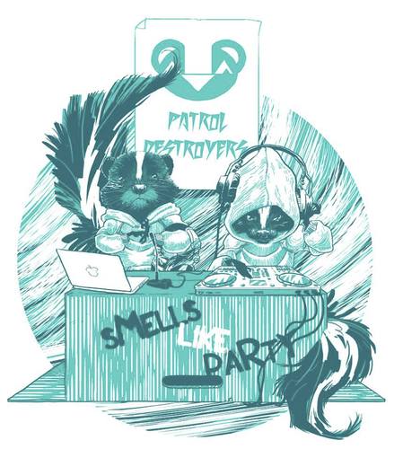 Cartoon: Patrol destroyers (medium) by Ibon Sanchez tagged shirt,skunk,dj