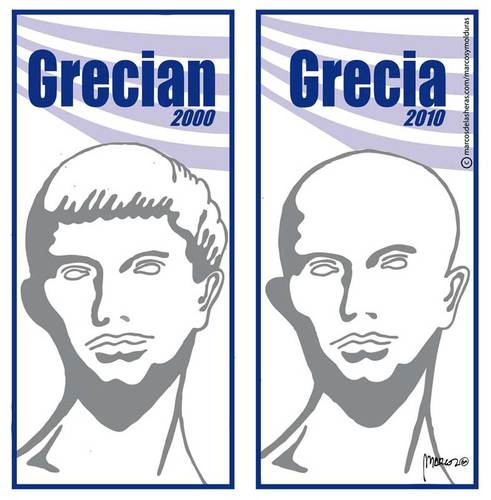 Cartoon: Grecia 2010 (medium) by marcosymolduras tagged grecia,crisis,europa