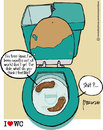 Cartoon: Talks shit VII (small) by marcosymolduras tagged shit,bowl,talks,wc,freelance,crisis