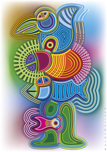 Cartoon: Coral Tower (medium) by constable tagged animals,colors,corals,towers,fantasy