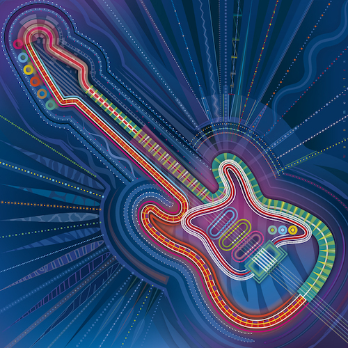 Cartoon: E-Guitar (medium) by constable tagged vector,art