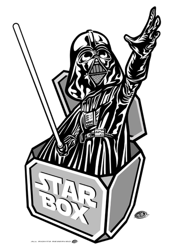 Cartoon: Darth in the Box (medium) by elle62 tagged scifi,trooper,fanart,wars,star