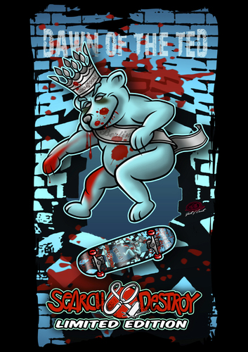 Cartoon: Dawn of the Ted (medium) by elle62 tagged undead,teddy,skateboards