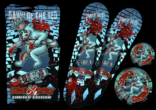 Cartoon: Dawn of the Ted Products (medium) by elle62 tagged undead,teddy,skateboards