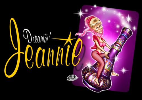 Cartoon: dreamin jeannie (medium) by elle62 tagged elle62