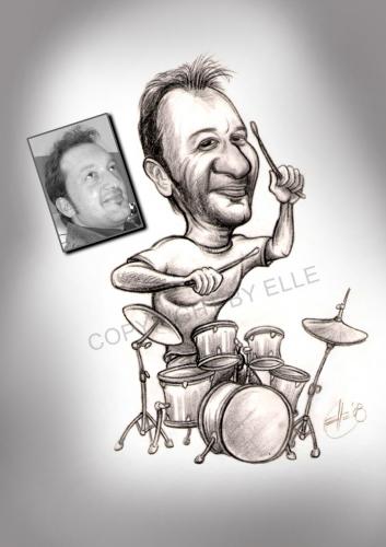 Cartoon: drummer2 (medium) by elle62 tagged drummer
