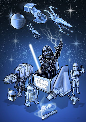 Cartoon: Fanart 2014 (medium) by elle62 tagged vader,darth,fi,sci