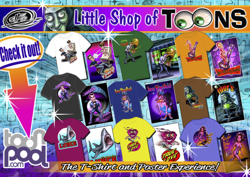 Cartoon: Little Shop of Toons 2012 (medium) by elle62 tagged shop,toon,tshirt,poster