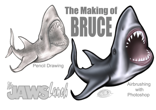 Cartoon: making of bruce (medium) by elle62 tagged bruce,sharks,jaws