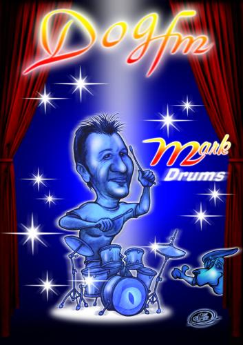 Cartoon: mark from dog-fm (medium) by elle62 tagged band,musican