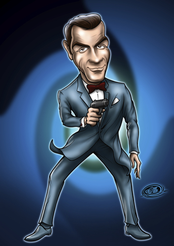 Cartoon: mr.bond2 (medium) by elle62 tagged bond,james,connery,sean