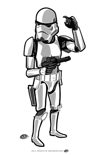 Cartoon: StormTrooper (medium) by elle62 tagged scifi,trooper,fanart,wars,star