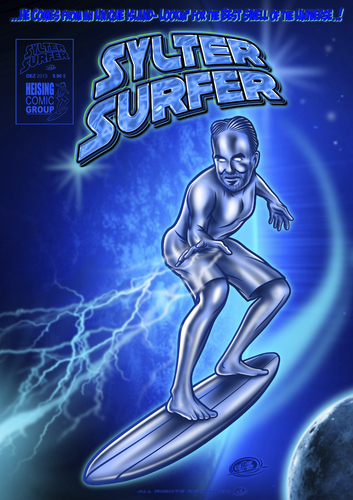 Cartoon: Sylter Surfer    Deluxe Edition (medium) by elle62 tagged surfing,sports,lifestyle,comic,cover