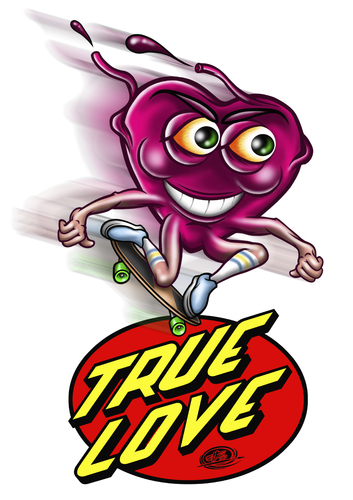 Cartoon: true love (medium) by elle62 tagged phillips,jim,cruz,santa,skateboarding
