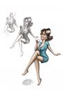 Cartoon: la-strada girl studie (small) by elle62 tagged pinup,studie