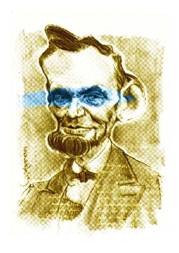 Cartoon: Abraham LINCOLN (medium) by hakanarslan tagged abraham,lincoln