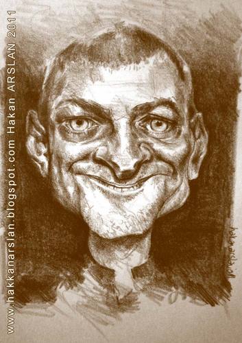 Cartoon: Andy Serkis (medium) by hakanarslan tagged andyserkis,kingkong,hakanarslan,caricature