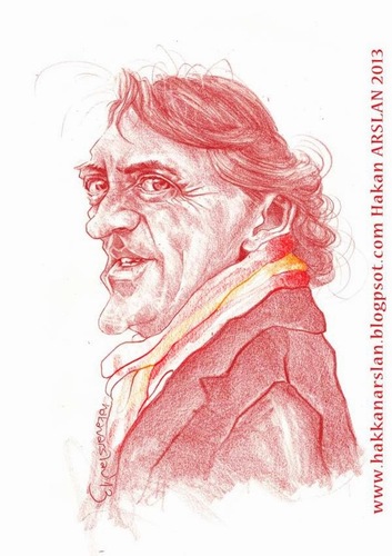 Cartoon: Mancini (medium) by hakanarslan tagged galatasaray,mancini,pablomancini,football,technicaldirector,sport