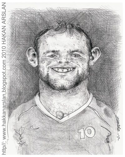 Cartoon: rooney (medium) by hakanarslan tagged rooney,caricature,sport,cartoon