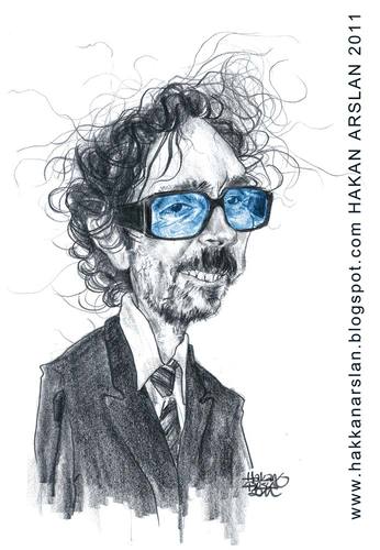 Cartoon: tim burton (medium) by hakanarslan tagged hakan,arslan,tim,burton,karikatür,caricature,portre