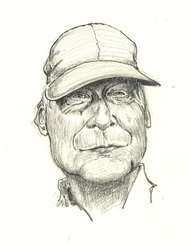 Cartoon: niki lauda in progress (medium) by kama tagged cartoon,niki,lauda