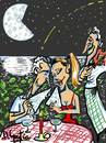 Cartoon: pizzapitch (small) by David Goytia tagged pizza,luna,romantico,noche