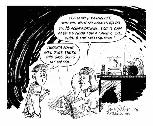 Cartoon: when the power is off (medium) by terry tagged electricity,hurricane,storms