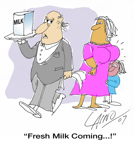 Cartoon: Milk Serving (medium) by LAINO tagged milk,serving