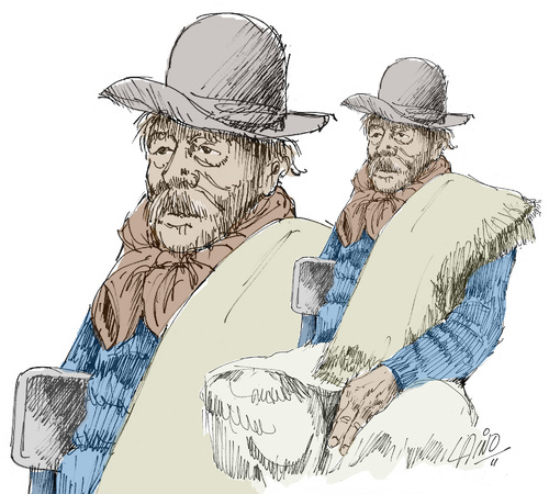 Cartoon: Pampas Old man (medium) by LAINO tagged pampa,man,argentina