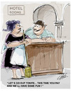 Cartoon: Hotel Rooms (small) by LAINO tagged hotel,rooms