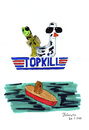 Cartoon: Top Kill (small) by Blogrovic tagged ölpest bp golf von mexiko top kill
