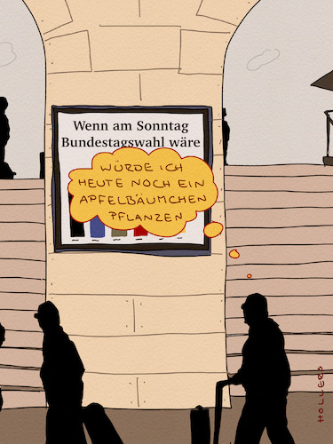 Cartoon: Apfelbäumchen (medium) by hollers tagged bundestagswahl,meinungsumfragen,prognose,luther,forsa,apfelbäumchen,weltuntergangsumfragen,parteien,stimmung,demokratie,regierung,bundestagswahl,meinungsumfragen,prognose,luther,forsa,apfelbäumchen,weltuntergangsumfragen,parteien,stimmung,demokratie,regierung