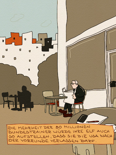 Cartoon: Bundestrainer (medium) by hollers tagged bundestrainer,wm,usa,trump,aufstellung,vorrundenaus,demokratie,neuer,bundestrainer,wm,usa,trump,aufstellung,vorrundenaus,demokratie,neuer