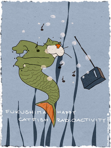 Catfish radioactivity By hollers, Nature Cartoon