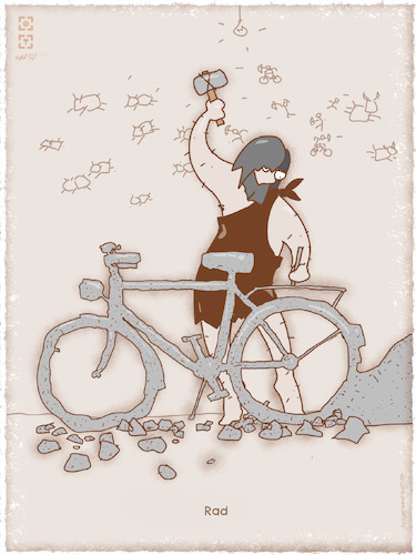 Cartoon: Die Erfindung des Rades (medium) by hollers tagged rad,fahrrad,erfindung,steinzeit,stein,frühzeit,jagd,rad,fahrrad,erfindung,steinzeit,stein,frühzeit,jagd