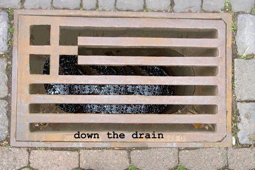 Cartoon: down the drain (medium) by hollers tagged greece