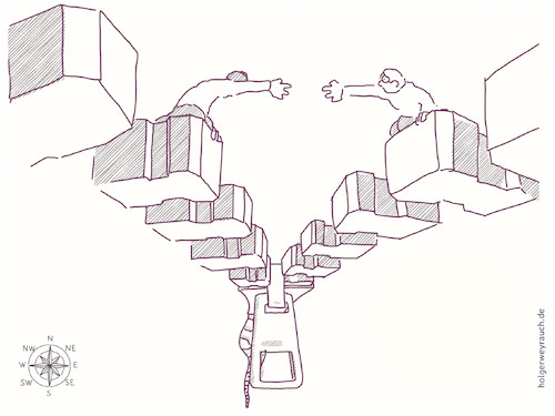 Cartoon: drifting apart (medium) by hollers tagged drift,apart,zip,gap,east,west,conflict,culture,people,separate,economy,divide,drift,apart,zip,gap,east,west,conflict,culture,people,separate,economy,divide