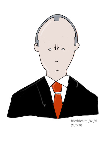 Cartoon: Friedrich Merz (medium) by hollers tagged friedrich,merz,gendern,mitglied,des,bundestages,mdb,afd,friedrich,merz,gendern,mitglied,des,bundestages,mdb,afd