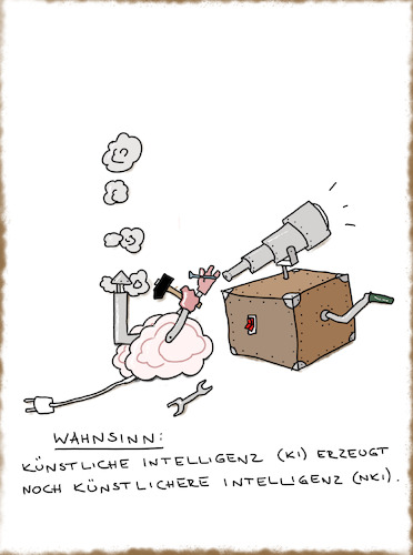 Cartoon: KI (medium) by hollers tagged ki,ai,künstliche,intelligenz,erzeugen,generieren,technik,chat,gpt,ki,ai,künstliche,intelligenz,erzeugen,generieren,technik,chat,gpt